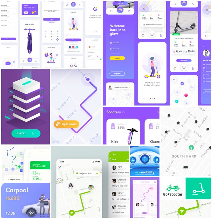 Scooter Sharing App Moodboard 