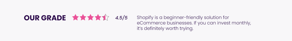 Shopify - our grade