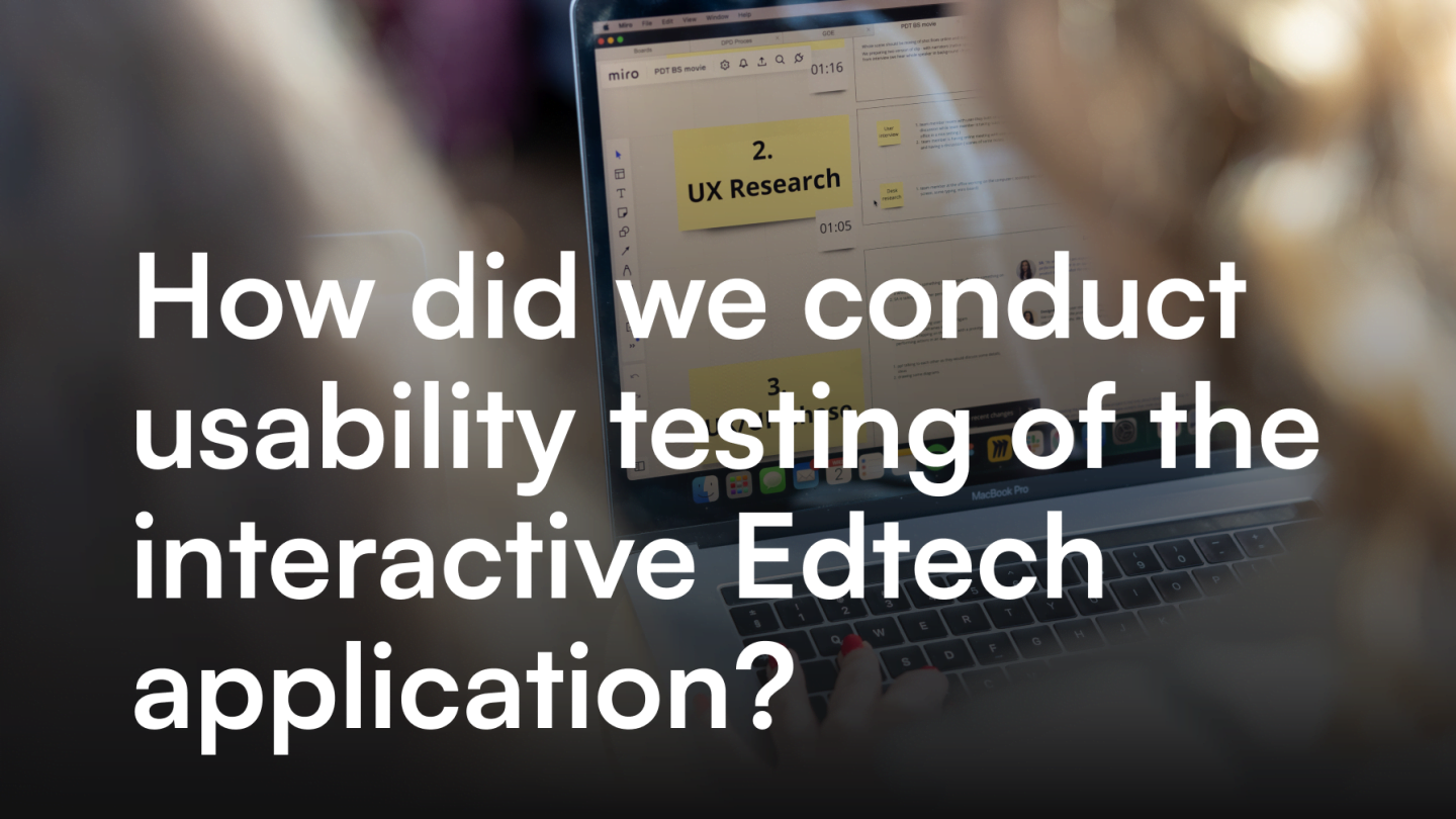 How did we conduct usability testing of the interactive Edtech application?